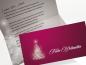 Preview: Weihnachtskarten "Verträumter Lichterbaum" GRAU glänzend